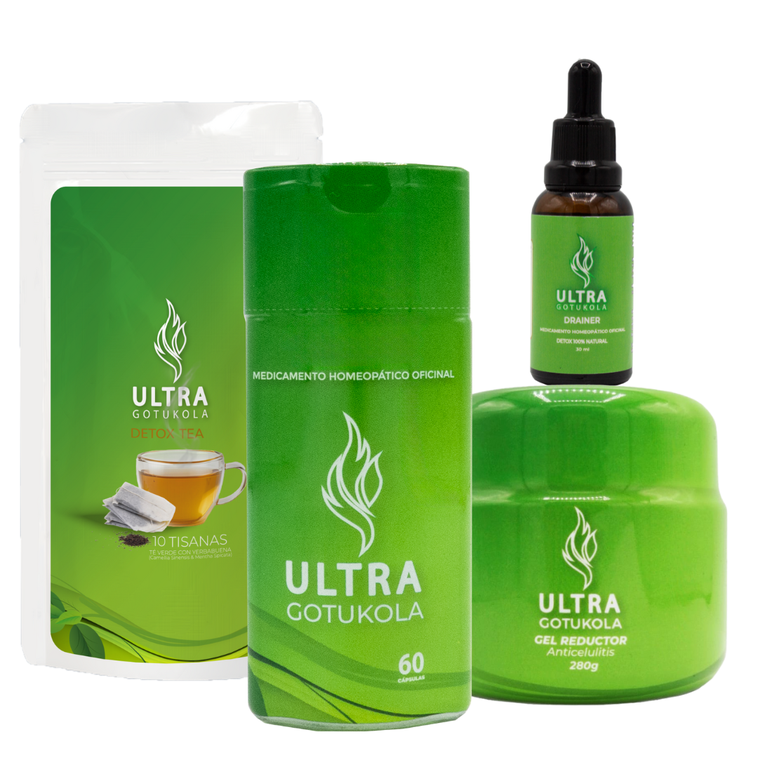 LÍNEA GOTUKOLA CÁPSULAS + GEL + DRAINER